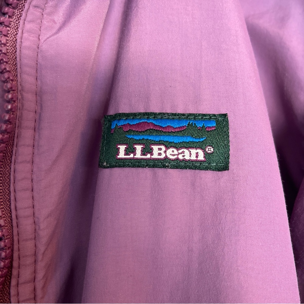 Vintage L.L. Bean Lavender Warm Up Jacket Full Zip Fleece Lined Pockets Warm - Picture 12 of 16